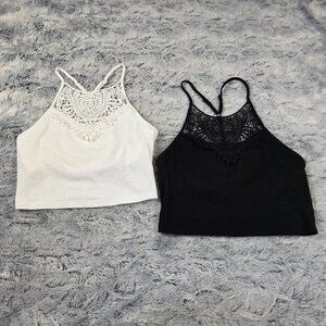 So Top XS Crop Top White and Black XS